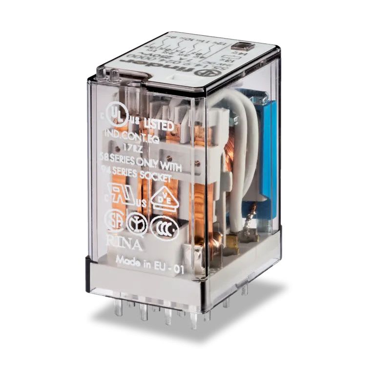 Finder - Relais industriel 4RT 7A 60V DC, AgNi