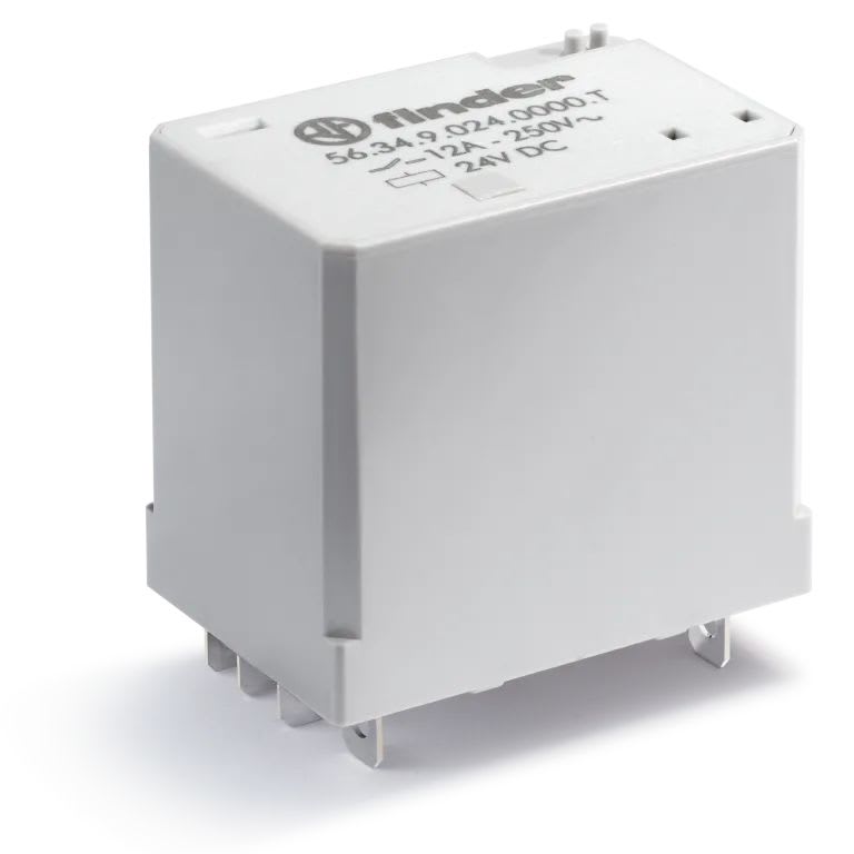 Finder - Relais de puissance 4RT 12A 24V DC, application ferroviaire