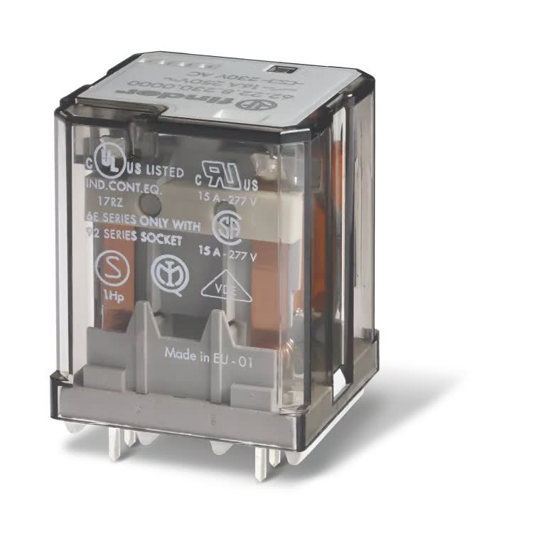 Finder - Relais de puissance CI 2NO 16A 24V DC, intervalle des contacts ? 3mm, AgSnO2