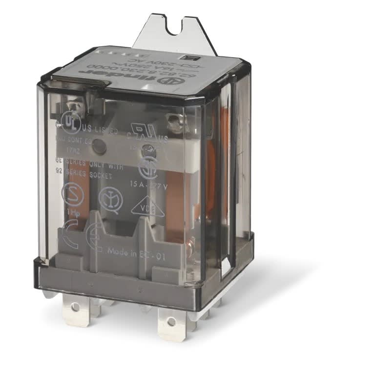 Finder - Relais de puissance 2RT 16A 230V AC, Faston 250, AgSnO2