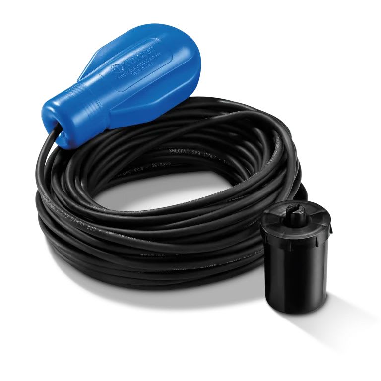 Finder - Régulateur niveau flotteur eau claire 1RT 10A, contrepoids, câble H07 RN F 15m
