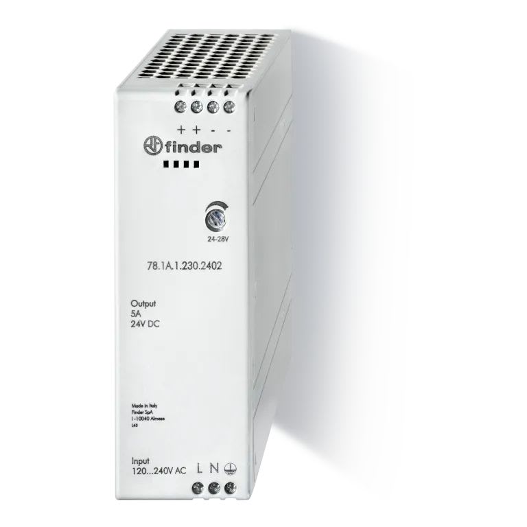 Finder - Alim indus E= 120/230V AC Sortie= 24VDC 5A 120W