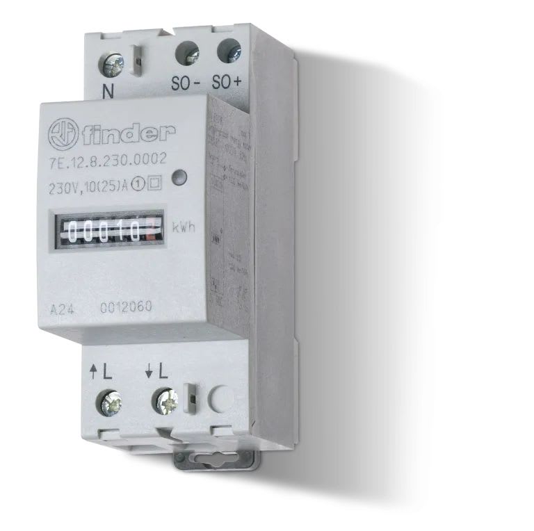 Finder - Compteur d'énergie monophasé 10 à 25A 230V AC