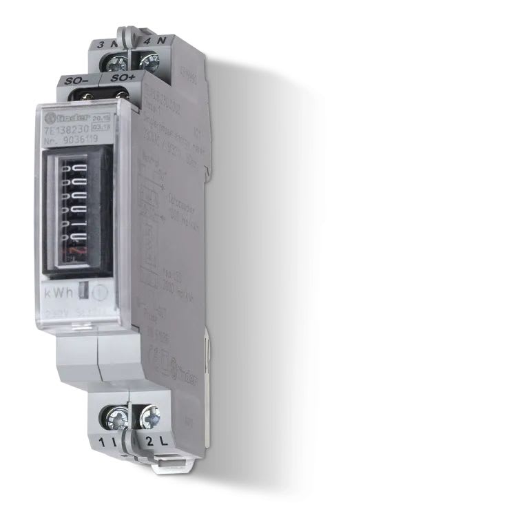 Finder - Compteur d'énergie monophasé 5 à 32A 230V AC, MID