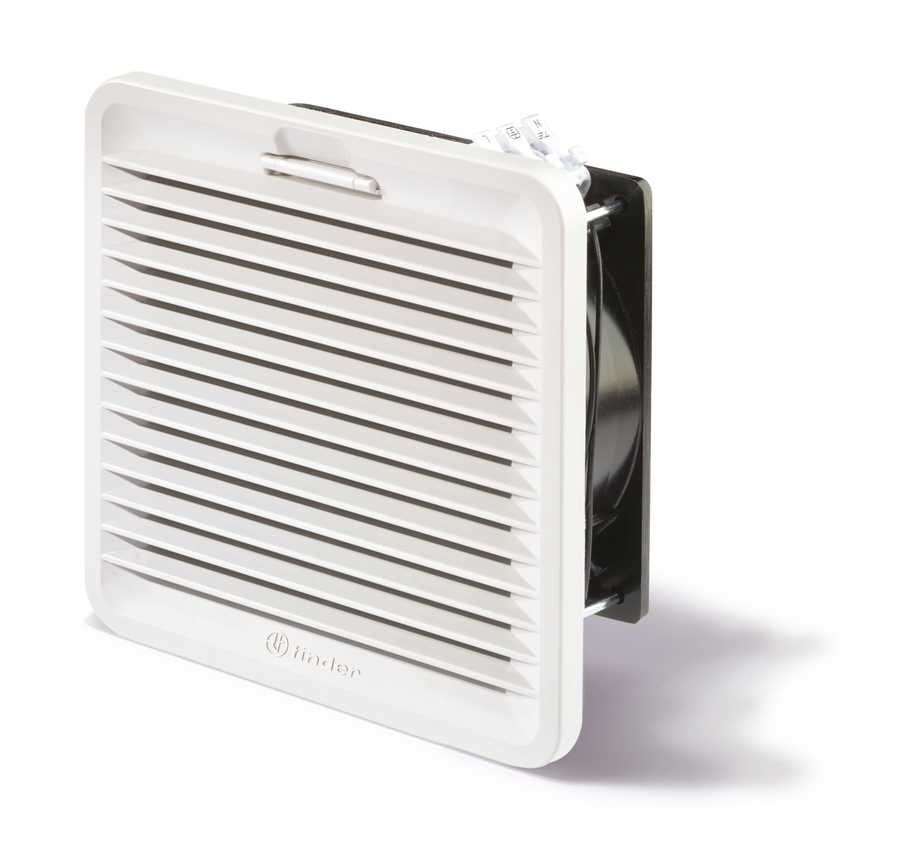 Finder - Ventilateur à filtre flux air inversé taille 1, 24VDC, 24m3/h, Push-in, IP54