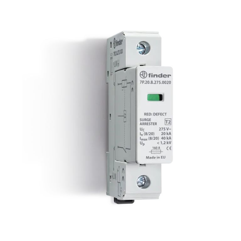 Finder - Paraf T2 varist 230V 20kA 1,2kV avec Telesignalisation