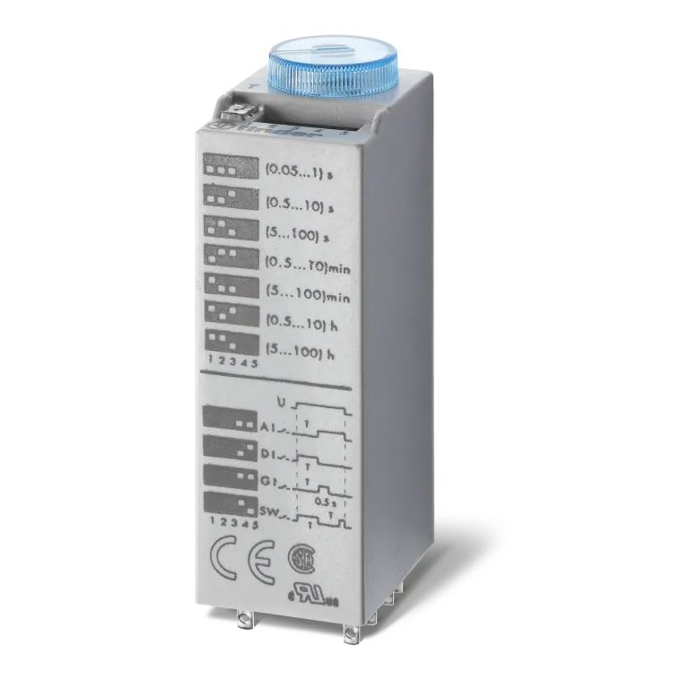 Finder - Tempo embrochable 4 fonctions 3RT 10A 110-125V AC/DC, de 0,05s à 100h