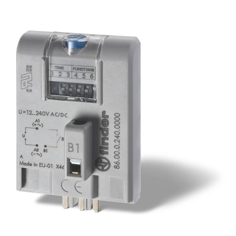 Finder - Module tempo multifonction 12-240V AC/DC, de 0,05s à100h, ferroviaire