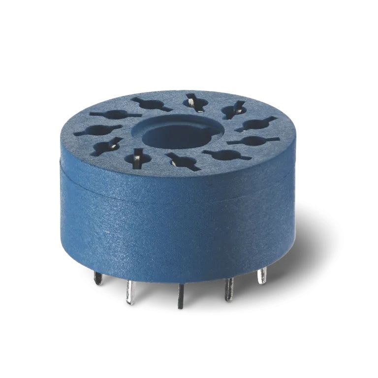 Finder - Support CI octal 10A 250V pour série 6012, bleu, diam 20,5mm