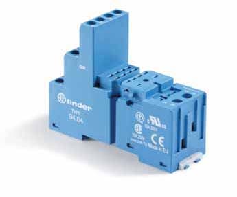Finder - Support 10A 250V série 5532, bleu, étrier métal, bobine et contacts séparés