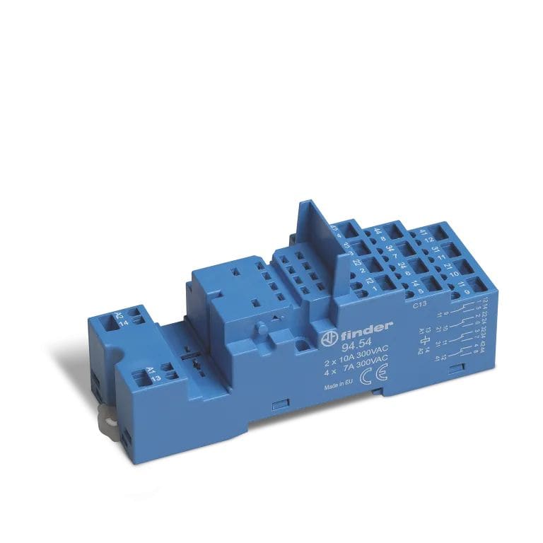 Support 10A 250V série 5532, 5534, bleu, étrier métallique, Push-in