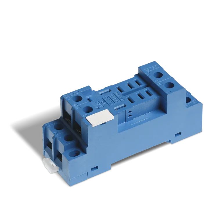 Finder - Support 12A 250V série 5632, bleu, étrier métallique, à vis