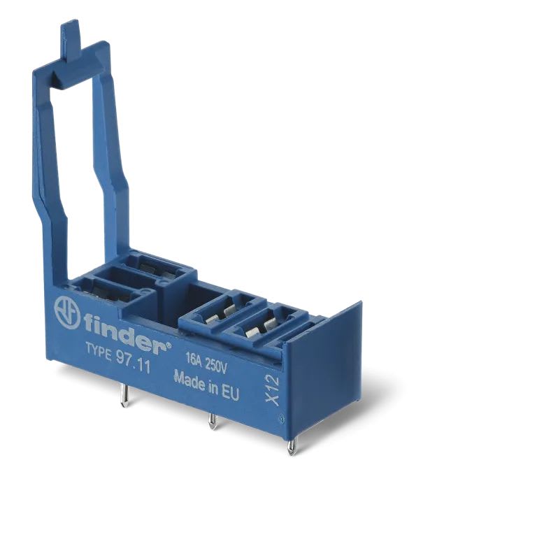 Finder - Support circuit imprimé 12A 250V série 4661, bleu