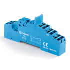 Finder - Support 8A 250V série 4652, bleu, étrier métallique, Push-in, ferroviaire