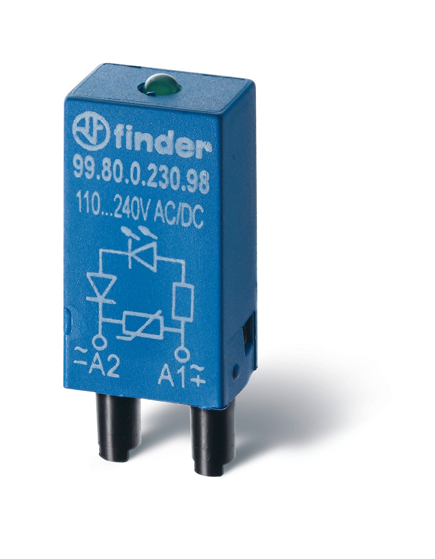 Finder - Module LED + varistor 110 a 240V AC-DC supports 95833, 95853