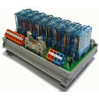Finder - Module interface 8 relais, 1RT 10A 24V DC, série 4051, raccord HE10, à ressort