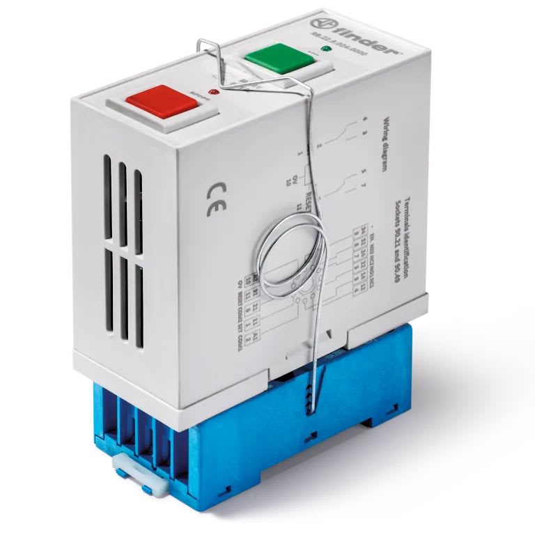 Finder - Relais bistable 2 bobines, 4RT 8A 110 à 125VDC, set ou reset, embrochable