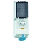 Bals - Socle de prise mural commandé par interrupteur 230V 3P+T/9h 32A IP44