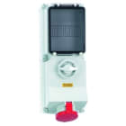 Bals - Socle de prise commandé par interrupteur 400V 3P+N+T/6h 32A IP44
