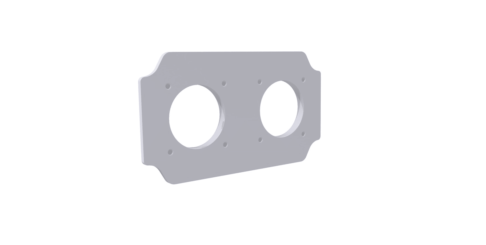 Bals - Plastron 10 modules pré-percé pour 2 prises entraxe 60x60mm plastron 75x75mm