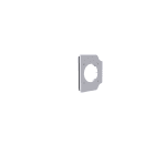 Bals - Plastron 4 modules pré-percé pour 1 prise entraxe 60x60mm, plastron 75x75mm