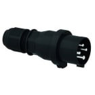 Bals - Fiche noire avec presse-étoupe 400V 3P+T/6h 16A IP44 pour l'évènementiel.