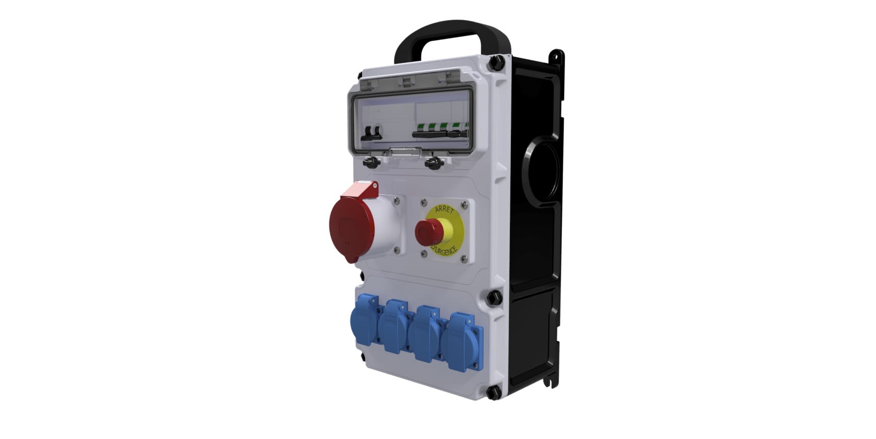 Bals - Coffret de chantier - ID 4x40A-30mA + AU + 4PC NF + 1PC 32A 3P+T