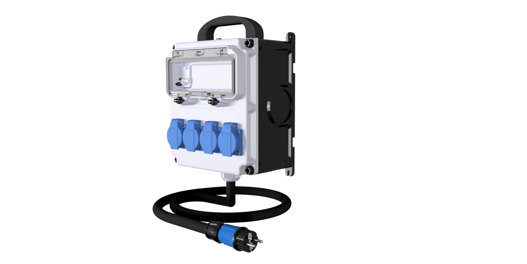 Bals - Coffret de chantier -Disj Diff PH-N 16A-30mA +4PC NF +3M HO7RNF 3G2,52 +Fiche NF