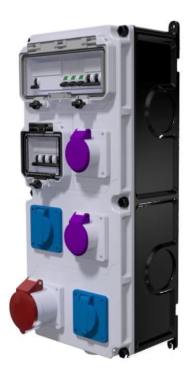 Bals - Coffret d'usine VARIABOX triphasé +N 63A 30mA IP44 5PC