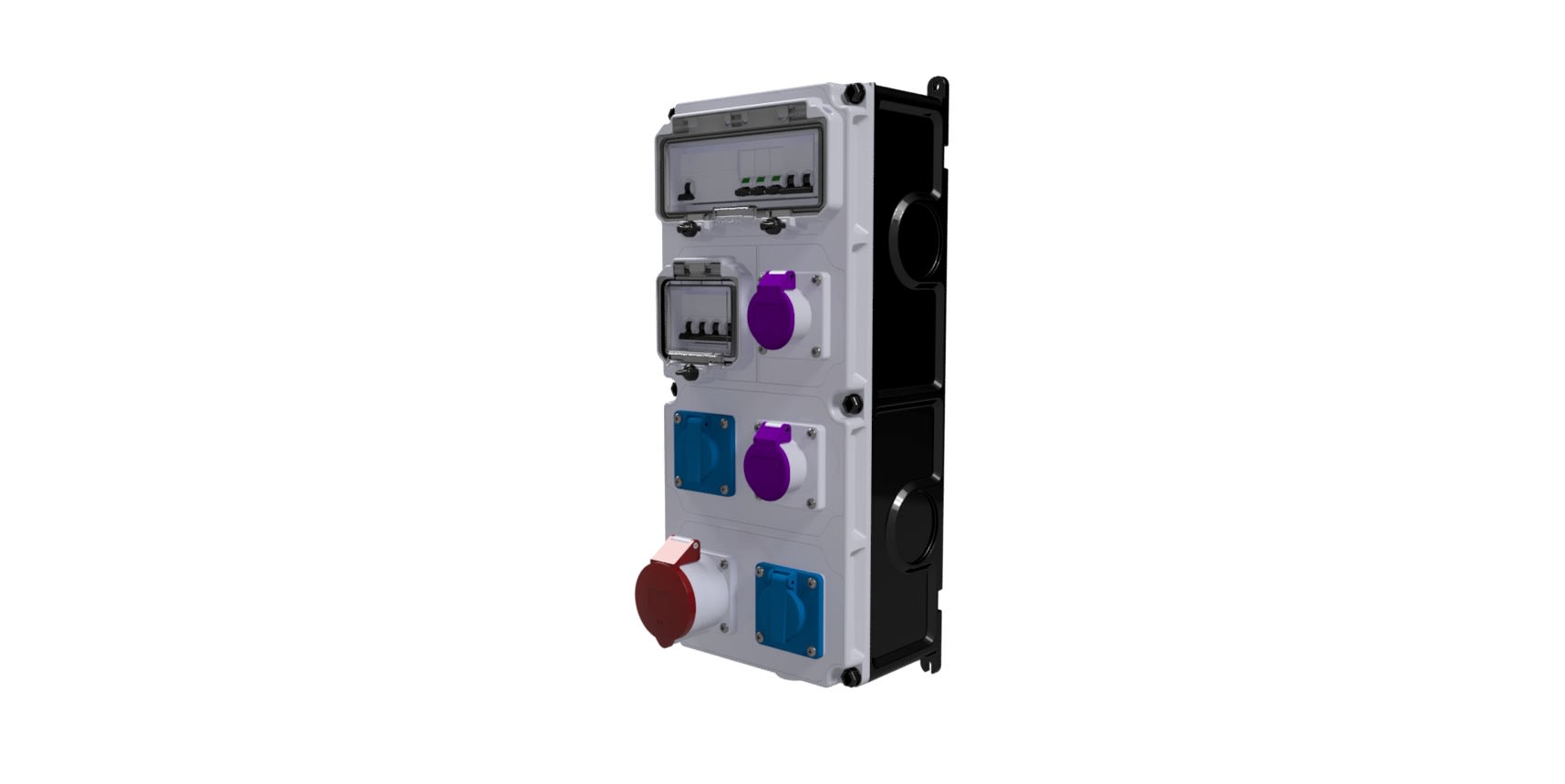 Bals - Coffret d'usine VARIABOX triphase + N 40A 30mA +5PC + PROTEC.