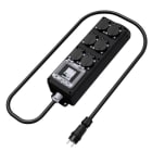 Bals - Coffret caoutchouc - IP44 IK10 6 PC Noires 10/16A-D.DIFF 2P 16A 30mA