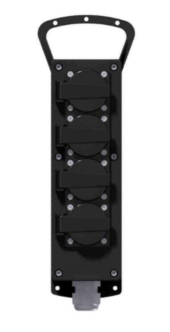 Bals - Coffret multiprises caoutchouc IP44 IK10 4 prises NF sans cable