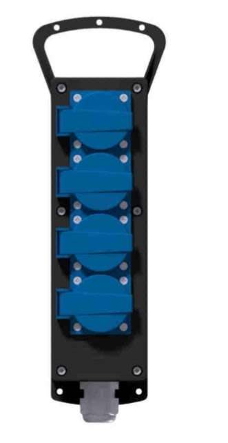 Bals - Coffret multiprises caoutchouc IP44 IK10 4 prises NF sans cable