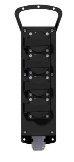 Bals - Coffret multiprises caoutchouc IP44 IK10 4 prises NF + cable + Fiche