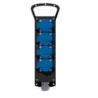 Bals - Coffret multiprises caoutchouc IP44 IK10 4 prises NF + cable + Fiche