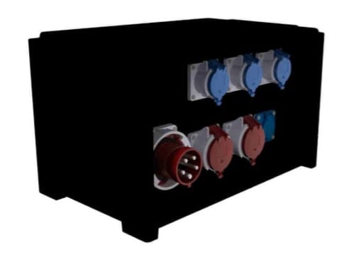 Bals - Coffret EVOBOX portable 63A - Taille M - IP44 IK10, pour l'évènementiel