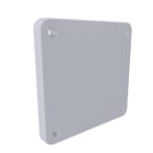 Bals - Plastron obturateur 75x75mm + joint en polyamide gris.