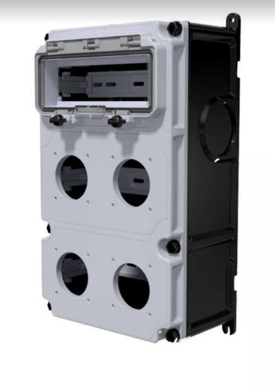 Bals - Coffret vide VARIABOX taille L- 4 emplacements PC + 1 fenêtre 10 modules