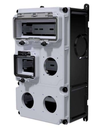 Bals - Coffret VARIABOX taille L- 3 emplacements PC + 2 fenêtres (4,5 / 10 modules)