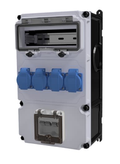 Bals - Coffret HUB VARIABOX taille L - 4 PC 2P+T 10-16A 230V NF - 2 fenetres