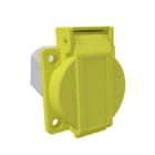 Bals - Socle tableau droit jaune avec 2 prises RJ45 4 CAT.6 IP54 IK09