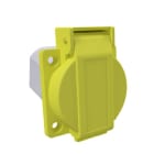 Bals - Socle tableau droit jaune avec 2 prises RJ45 4 CAT.6 IP54 IK09