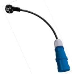 Bals - Adaptateur CEI 3126 NF 16A IP44 + câble 50 cm HO7RNF 1,5mm