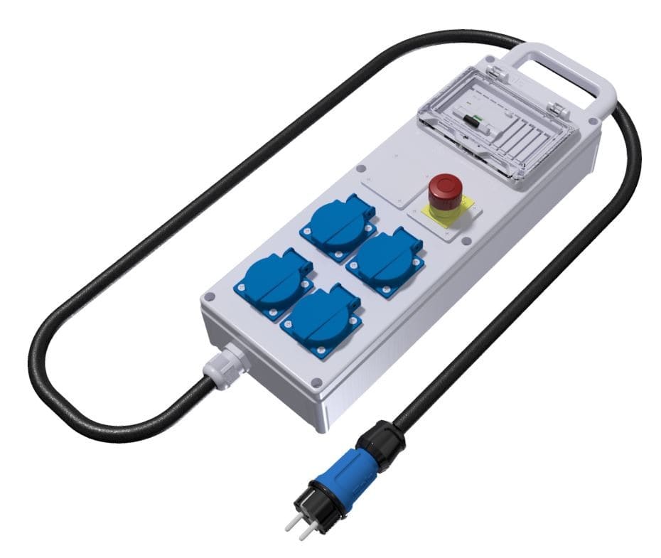 Bals - Coffret corps de metier - 6 PC 10-16A-D.DIFF 2P 16A 30mA IP44 + arret d'urgence