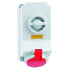 Bals - Socle de prise mural TE interruptible, à verrouillage 400V 3P+N+T/6h 32A IP44