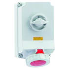 Bals - Socle de prise mural commandé 400V 3P+T/6h 63A IP67