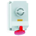 Bals - Socle de prise mural TE interruptible, à verrouillage 400V 3P+T/6h 63A IP44