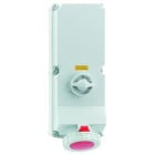 Bals - Socle de prise mural commandé 400V 3P+T/6h 125A IP67