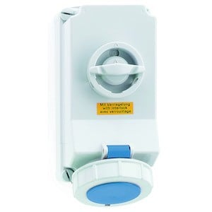 Bals - Socle de prise mural commandé 230V 3P+T/9h 32A IP67