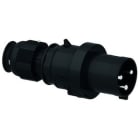 Bals - Fiche noire avec presse-étoupe 230V 2P+T 6h 63A IP44 pou l'évènementiel